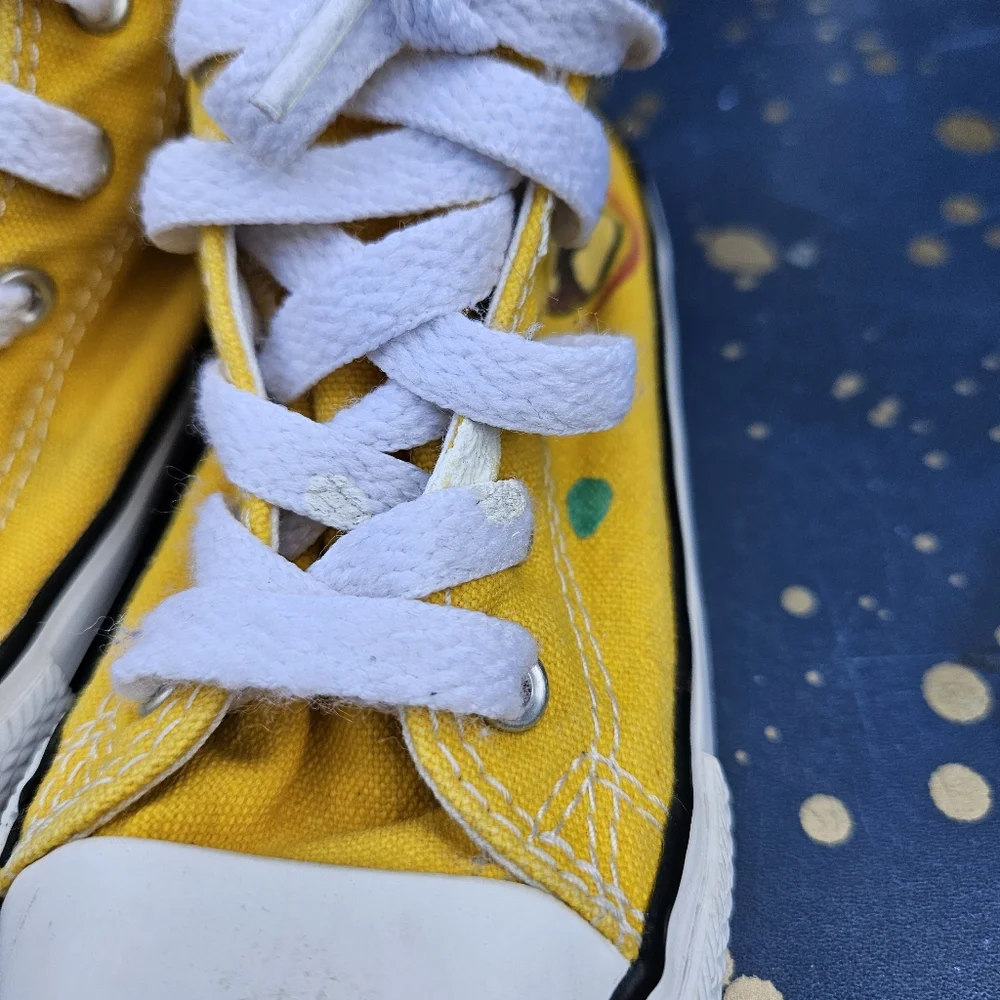 Converse SpongeBob Kids High-Top Sneakers - Yellow Size 8 - Picture 6 of 16